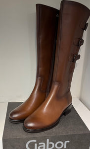Gabor Adieu leather adjustable boot brown